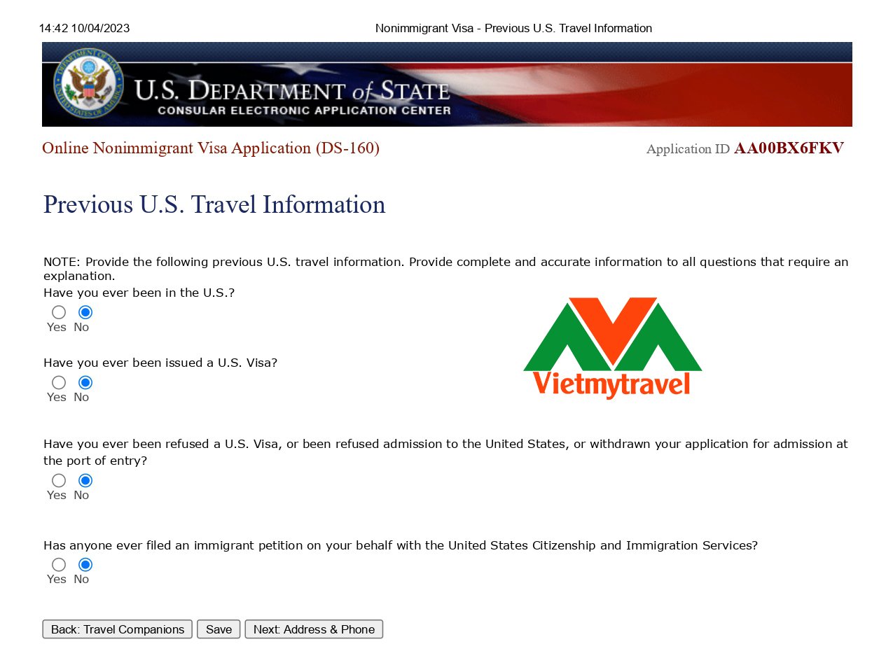 Hướng dẫn làm visa Mỹ chi tiết, mới nhất, đầy đủ nhất tại Vietmytravel