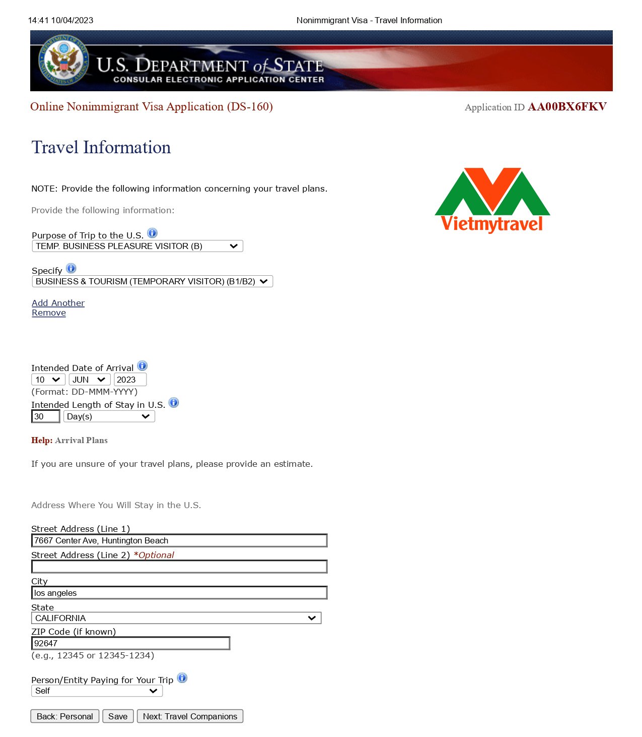 Các bước hướng dẫn làm visa Mỹ chi tiết, mới nhất, đầy đủ nhất tại Vietmytravel