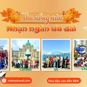 Tour Âu - Úc - Mỹ - Canada mùa thu 2024