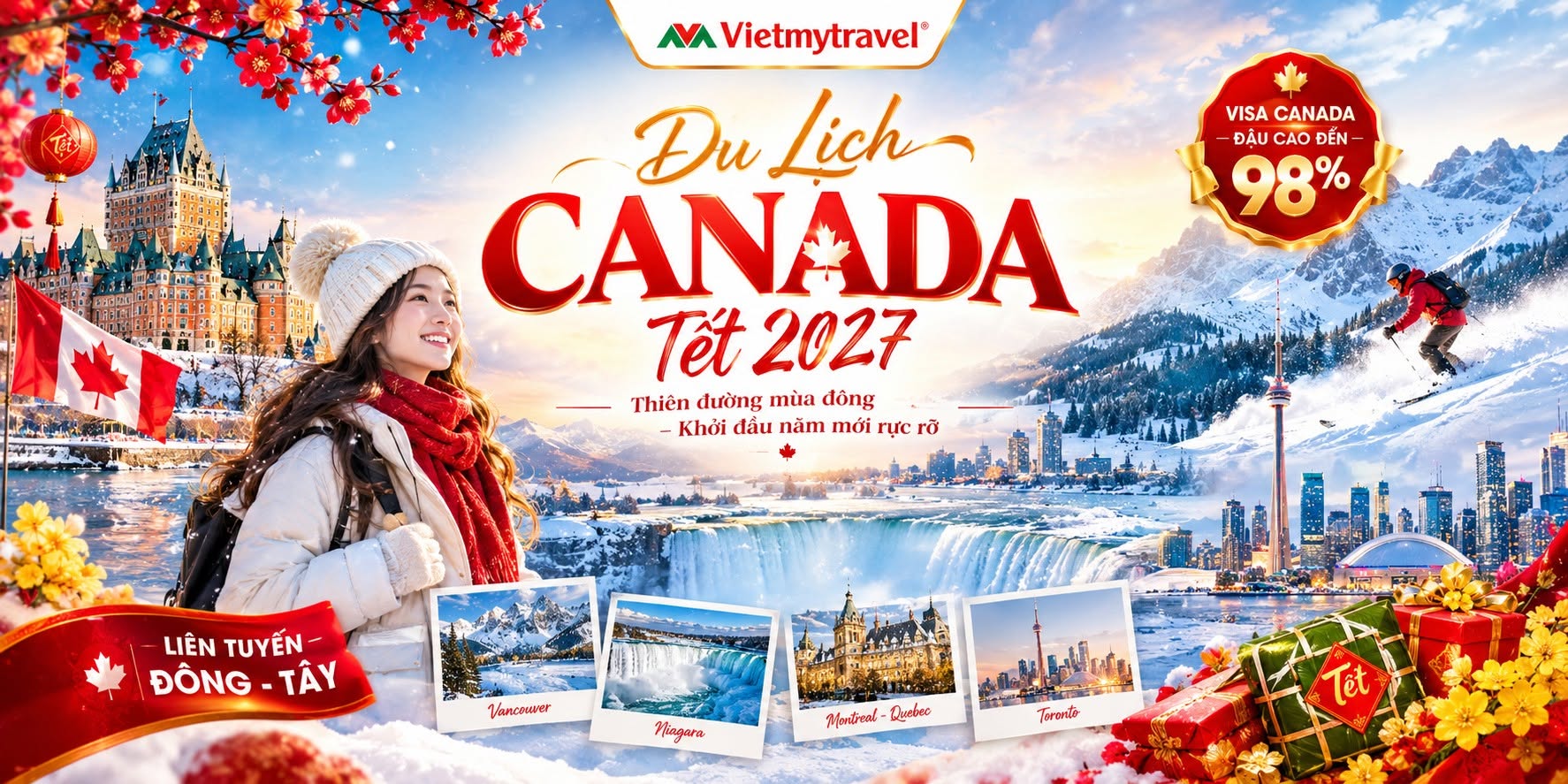 Du Lịch Canada Tết 2027 - Vietmytravel