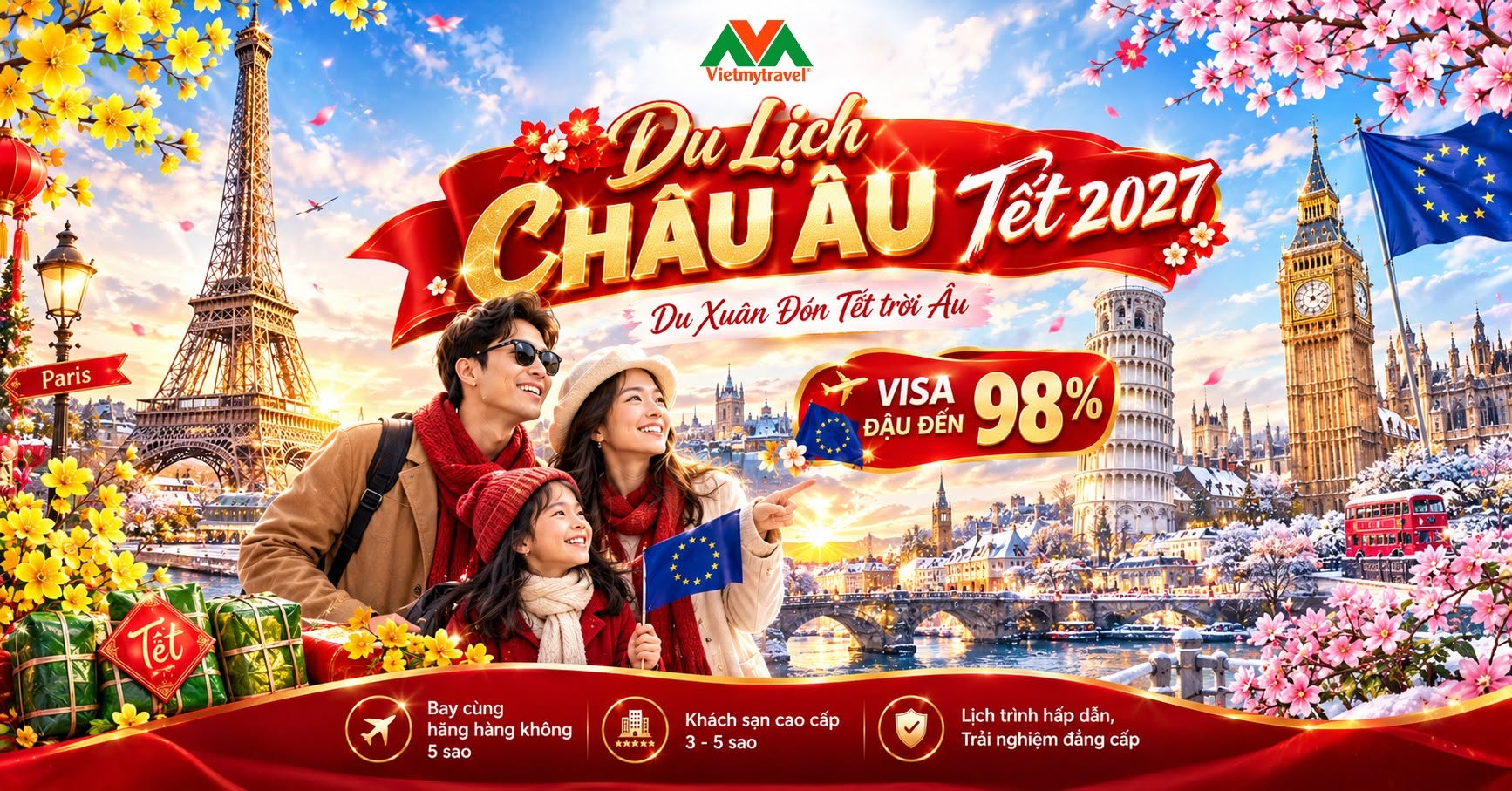 Du Lịch Châu Âu Tết 2027