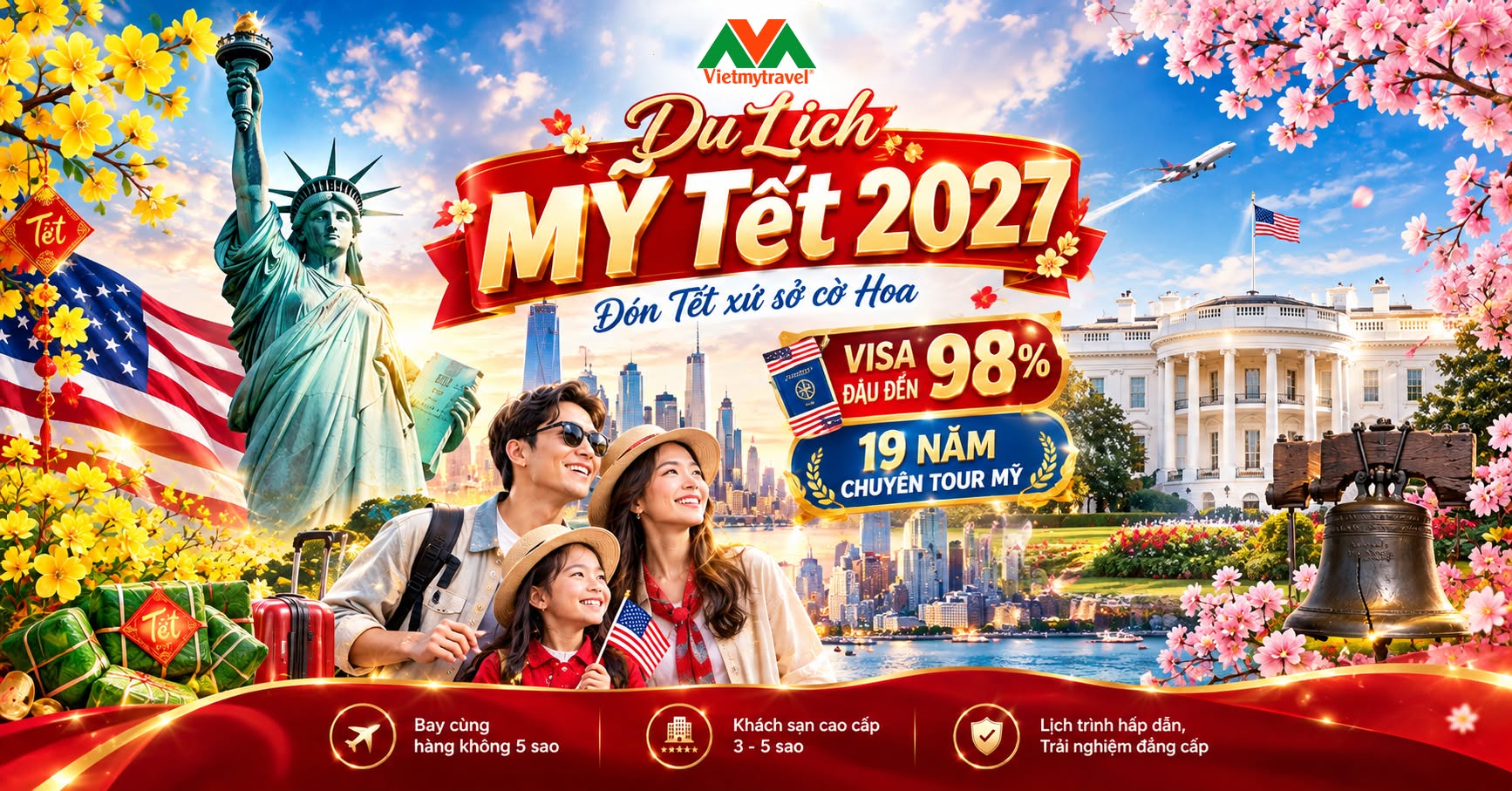 Tết đi Mỹ cùng Vietmytravel
